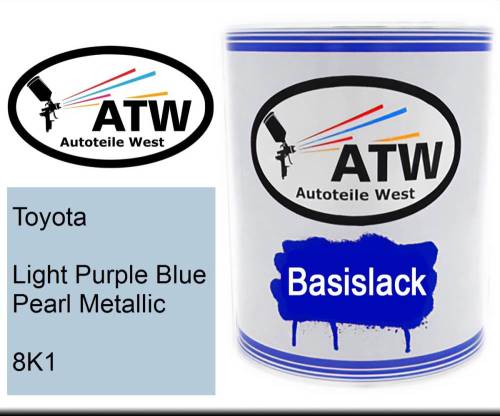 Toyota, Light Purple Blue Pearl Metallic, 8K1: 1L Lackdose, von ATW Autoteile West.